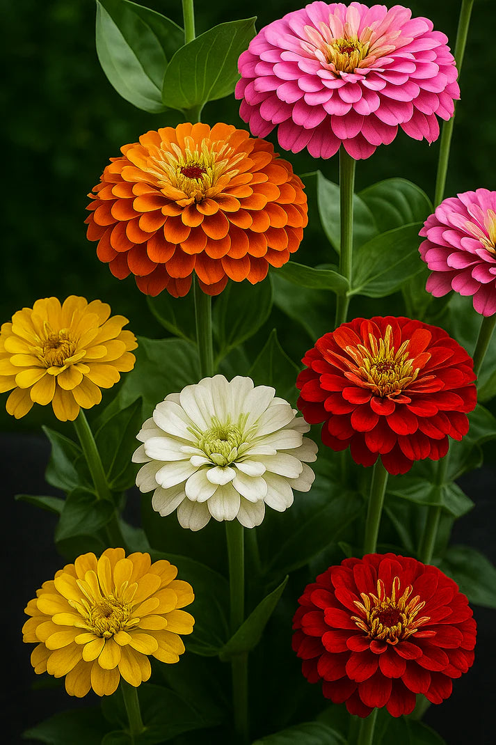 ZIVIA Pack – 100 Zinnia Seeds + Free Plant Booster